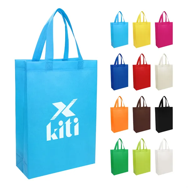 Non Woven Grocery Shopping Tote Bag 10"x4"x14"