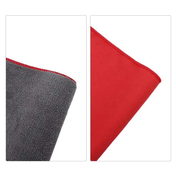 Dual Side Microfiber Car Cleaning Towel 11.8"x15.7"