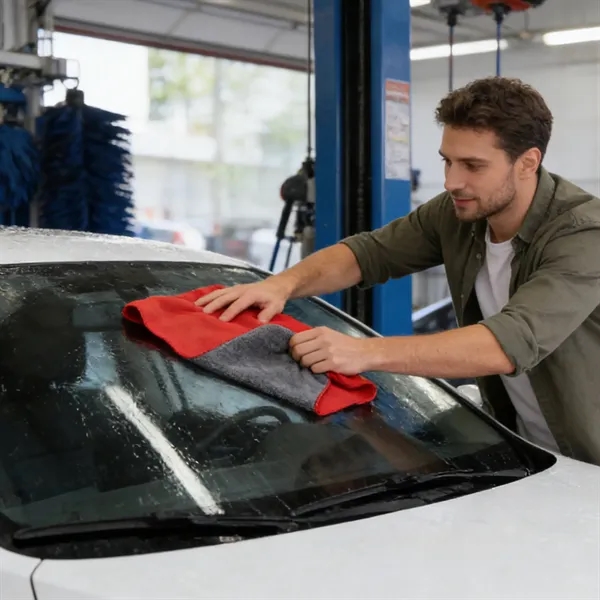 Dual Side Microfiber Car Cleaning Towel 11.8"x15.7"