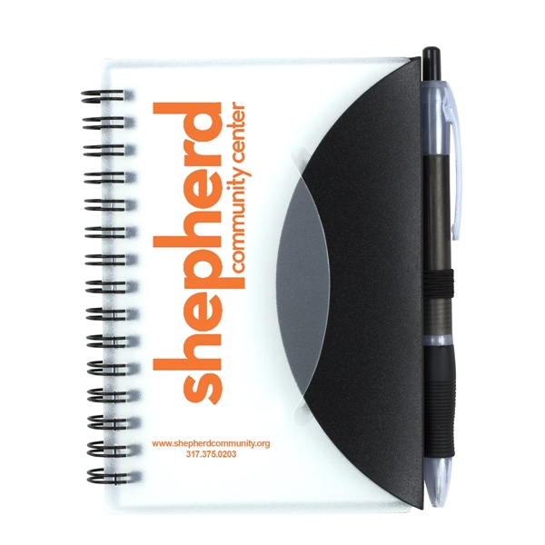 Stylish Spiral Notepad Notebook with Pen "Cupertino" - Stylish Spiral Notepad Notebook with Pen "Cupertino" - Image 2 of 9