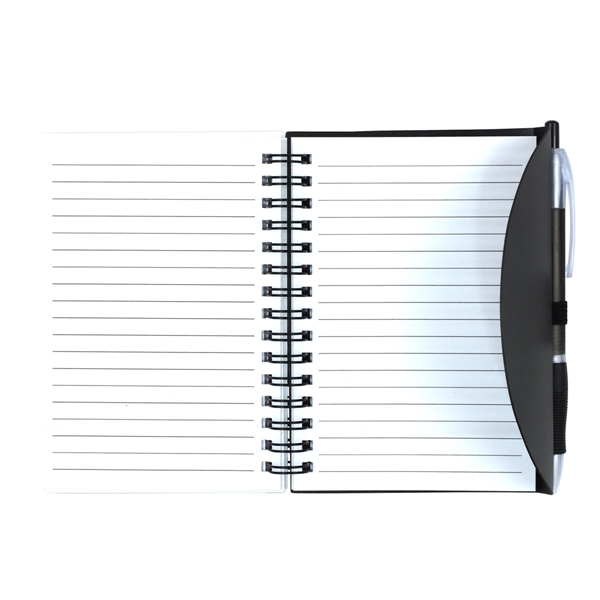 Stylish Spiral Notepad Notebook with Pen "Cupertino" - Stylish Spiral Notepad Notebook with Pen "Cupertino" - Image 4 of 9