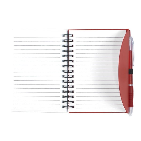 Stylish Spiral Notepad Notebook with Pen "Cupertino" - Stylish Spiral Notepad Notebook with Pen "Cupertino" - Image 6 of 9