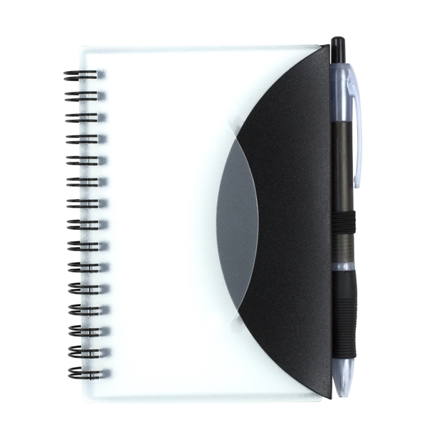 Stylish Spiral Notepad Notebook with Pen "Cupertino" - Stylish Spiral Notepad Notebook with Pen "Cupertino" - Image 7 of 9