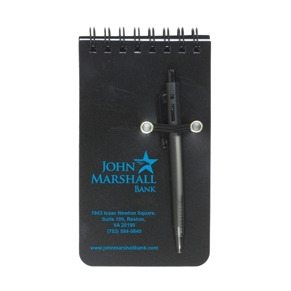 Pocket Sized Spiral Jotter Notepad with Pen - Pocket Sized Spiral Jotter Notepad with Pen - Image 1 of 8