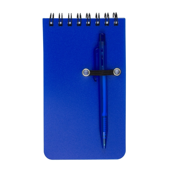 Pocket Sized Spiral Jotter Notepad with Pen - Pocket Sized Spiral Jotter Notepad with Pen - Image 4 of 8