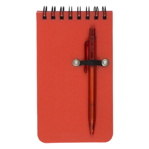 Pocket Sized Spiral Jotter Notepad with Pen - Pocket Sized Spiral Jotter Notepad with Pen - Image 5 of 8