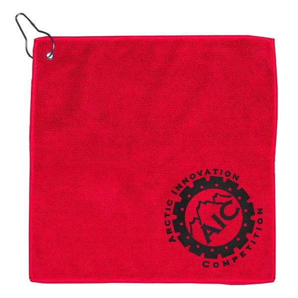 300GSM Microfiber Golf Towel with Metal Grommet and Clip - 300GSM Microfiber Golf Towel with Metal Grommet and Clip - Image 36 of 38