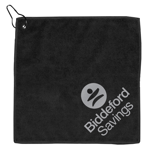 300GSM Microfiber Golf Towel with Metal Grommet and Clip - 300GSM Microfiber Golf Towel with Metal Grommet and Clip - Image 2 of 38