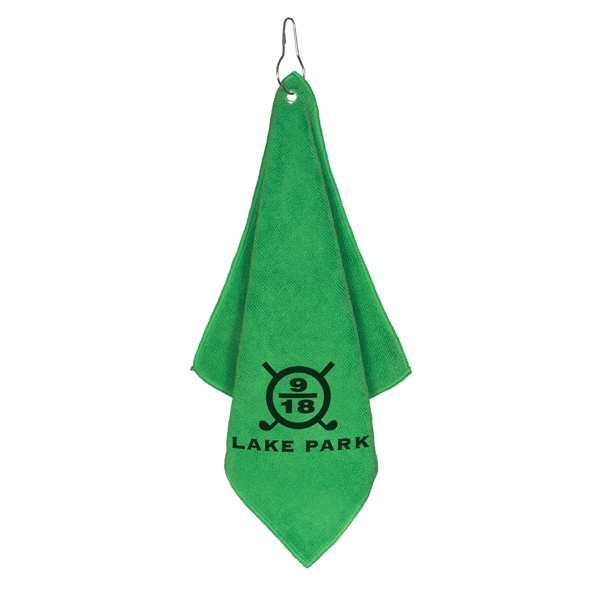 300GSM Microfiber Golf Towel with Metal Grommet and Clip - 300GSM Microfiber Golf Towel with Metal Grommet and Clip - Image 7 of 38
