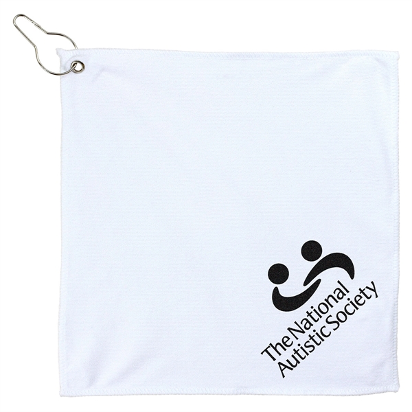 300GSM Microfiber Golf Towel with Metal Grommet and Clip - 300GSM Microfiber Golf Towel with Metal Grommet and Clip - Image 12 of 38