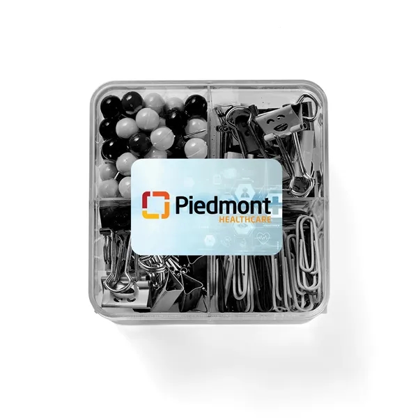 SUPPLY LINE® SQUARE CLIPS & PINS SET BLACK & WHITE