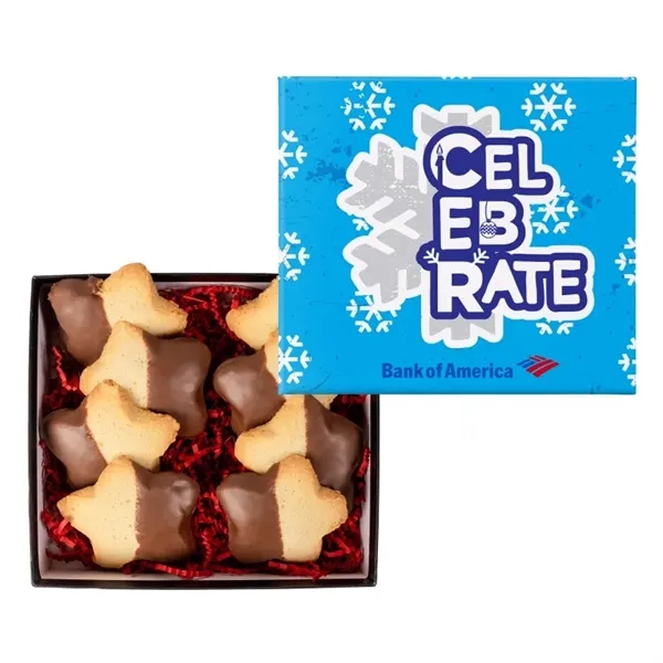Chocolate Dipped Star Cookie in Gift Box