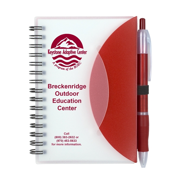 Custom Stylish Spiral Notepad Notebook with Pen "Cupertino"