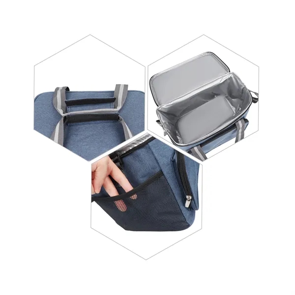 15L Soft Insulated Lunch Box Cooler Bag W/ Shoulder Strap