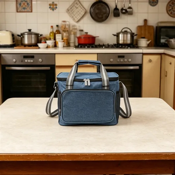15L Soft Insulated Lunch Box Cooler Bag W/ Shoulder Strap