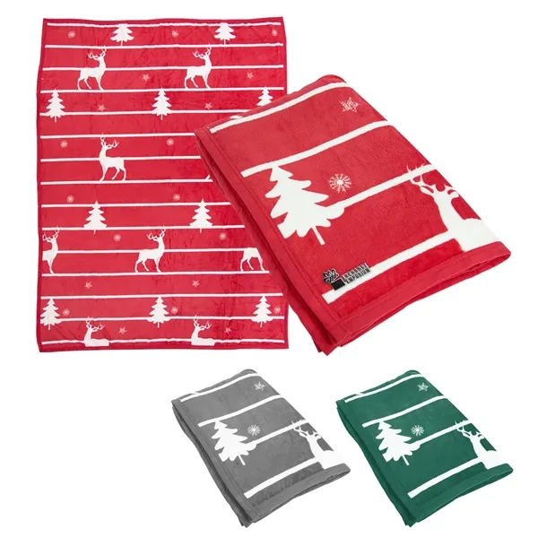Custom Winter's Nap Holiday Throw Blanket