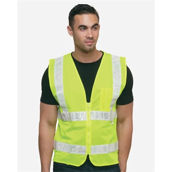 Bayside Unisex USA-Made Mesh Safety Vest