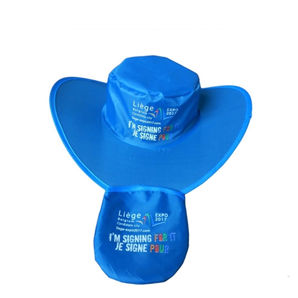 Promotional Foldable Cowboy Hat With Pouch - Promotional Foldable Cowboy Hat With Pouch - Image 1 of 2