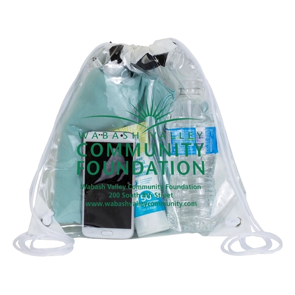 Harris Clear Vinyl Stadium Compliant Cinch Backpack - Harris Clear Vinyl Stadium Compliant Cinch Backpack - Image 5 of 25