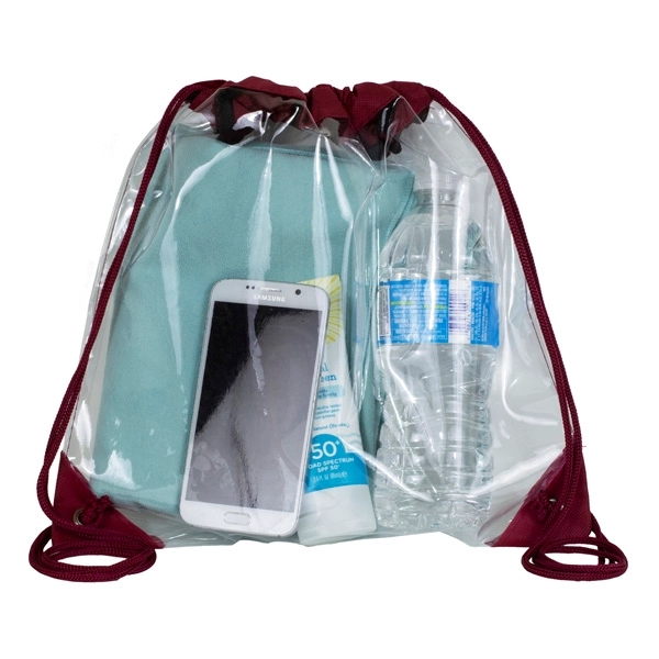 Harris Clear Vinyl Stadium Compliant Cinch Backpack - Harris Clear Vinyl Stadium Compliant Cinch Backpack - Image 7 of 25