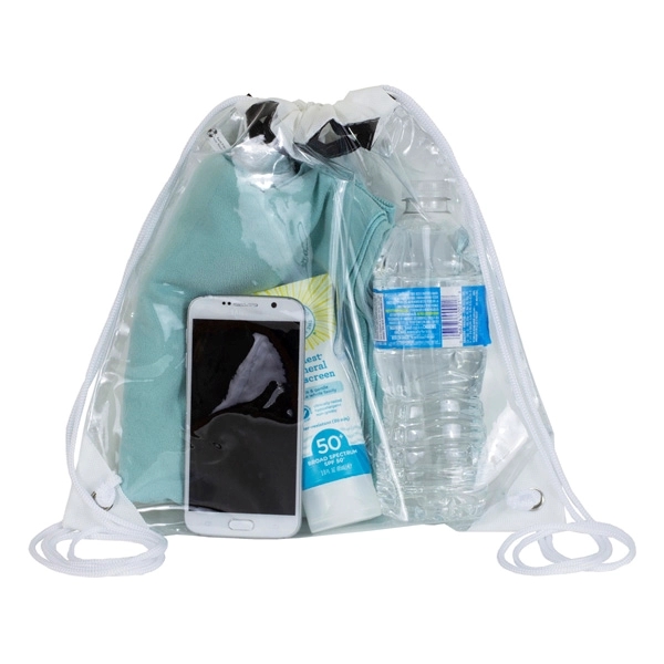 Harris Clear Vinyl Stadium Compliant Cinch Backpack - Harris Clear Vinyl Stadium Compliant Cinch Backpack - Image 9 of 25