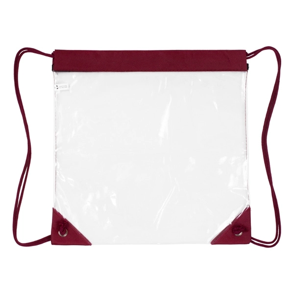 Harris Clear Vinyl Stadium Compliant Cinch Backpack - Harris Clear Vinyl Stadium Compliant Cinch Backpack - Image 15 of 25