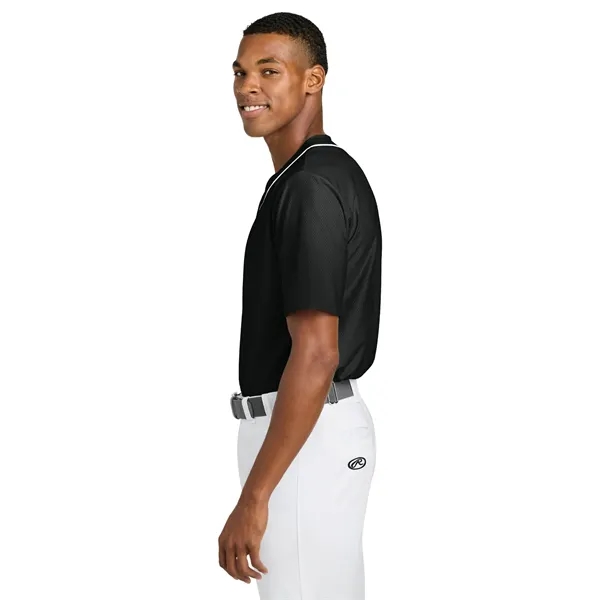 A4 Short Sleeve Full-Button Baseball Top