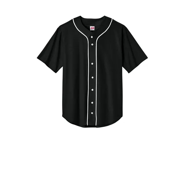 A4 Short Sleeve Full-Button Baseball Top
