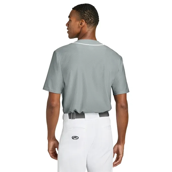 A4 Short Sleeve Full-Button Baseball Top
