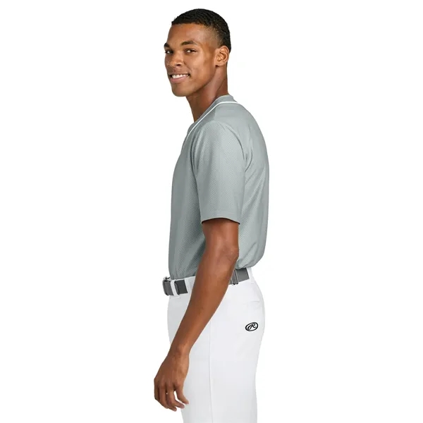 A4 Short Sleeve Full-Button Baseball Top