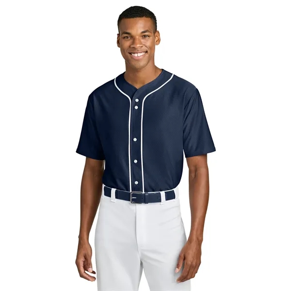 A4 Short Sleeve Full-Button Baseball Top