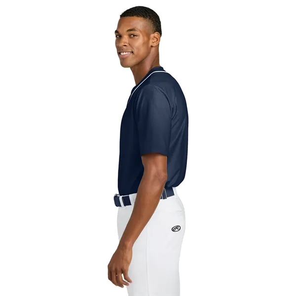 A4 Short Sleeve Full-Button Baseball Top