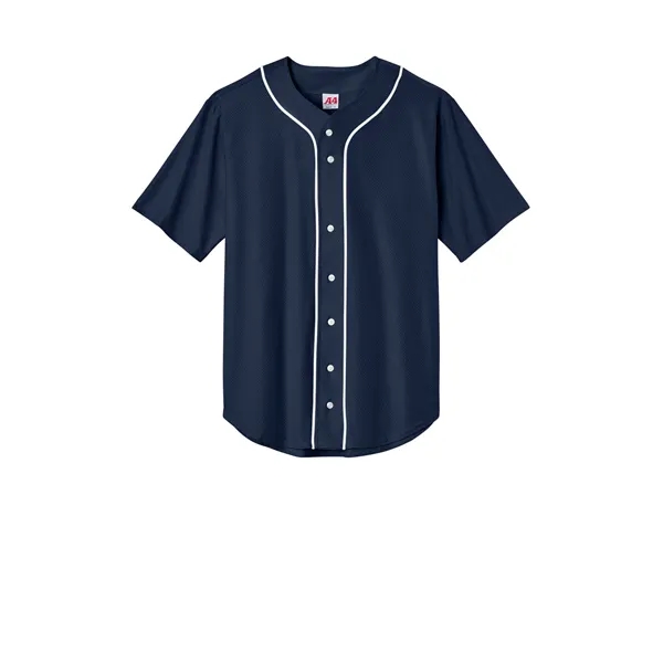 A4 Short Sleeve Full-Button Baseball Top