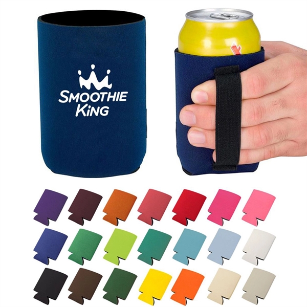 Collapsible Can And Bottle Cooler Holder W/ Elastic Strap - Collapsible Can And Bottle Cooler Holder W/ Elastic Strap - Image 0 of 1