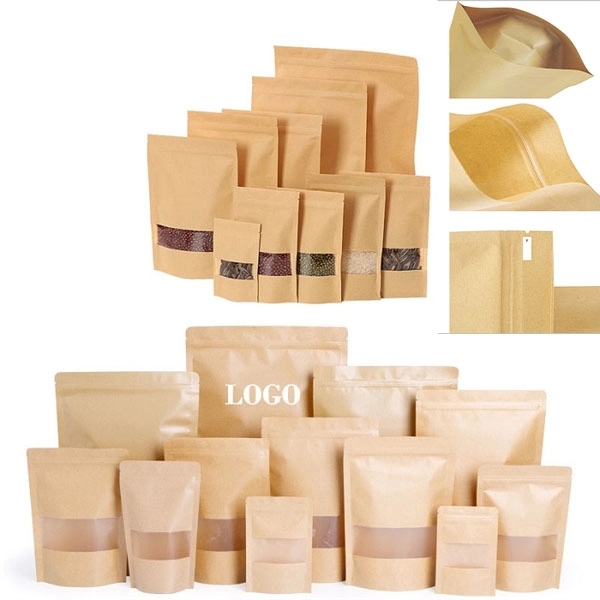 Reusable Kraft Paper Sealing Bag With Window - Reusable Kraft Paper Sealing Bag With Window - Image 0 of 0