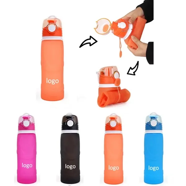 Silicone Foldable Water Bottle - Silicone Foldable Water Bottle - Image 1 of 1