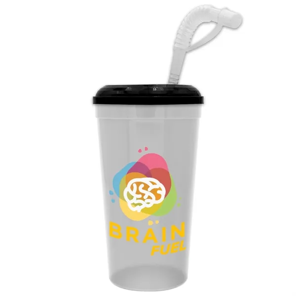 Garyline® Supersize Stadium Cup with Straw Lid - 32 oz.
