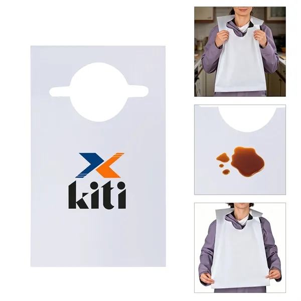 23.6"x11.8" Disposable Clear Plastic Adult Bibs