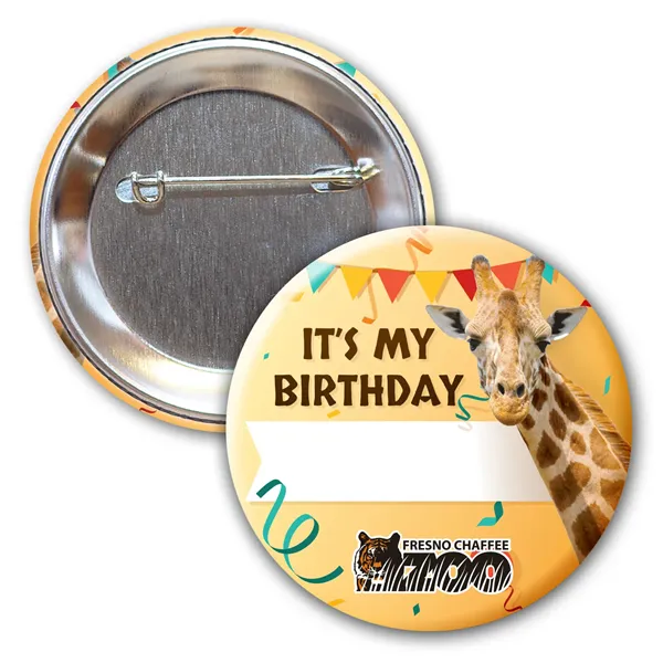 3 Diam Round Button w/ Pin