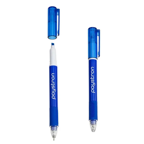 Custom Skywriter Combo Recycled Plastic Ball Pen & Highlighter