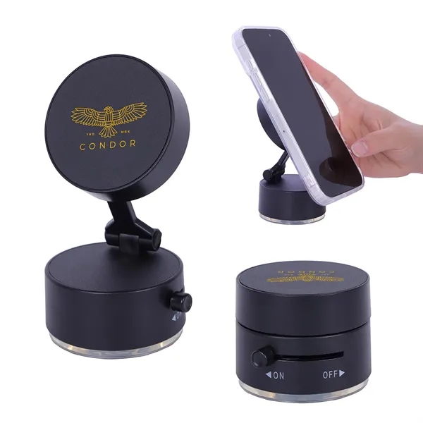 Custom Rivet Portable Magnetic Phone Mount With Suction Cup Base