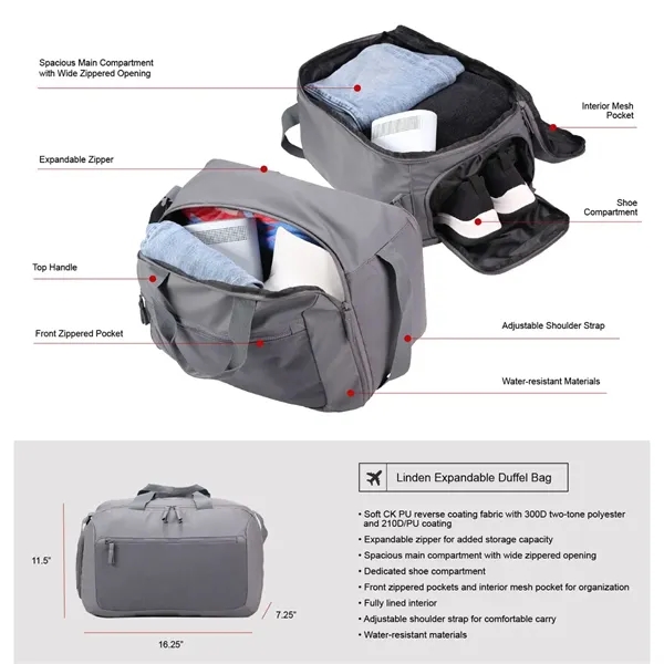 Linden Expandable Duffel Bag