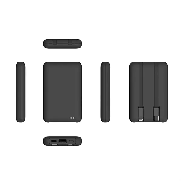 Custom UL Listed 5,000 mAh Power Bank With Cables