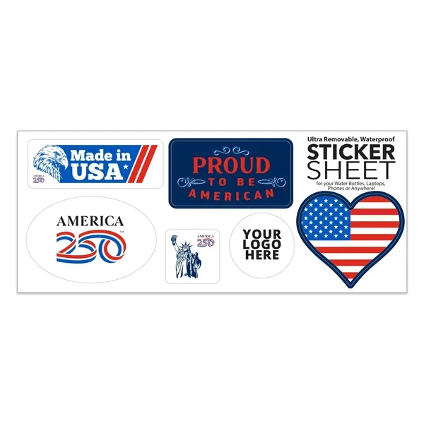 America 250 TM Select Your Sticker Sheet / 4 Stock Layouts