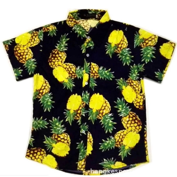 Unisex full color  Imprinted Hawaiian Camp Beach Shirt - Unisex full color  Imprinted Hawaiian Camp Beach Shirt - Image 2 of 22