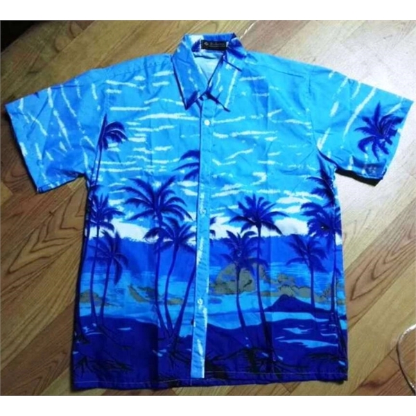 Unisex full color  Imprinted Hawaiian Camp Beach Shirt - Unisex full color  Imprinted Hawaiian Camp Beach Shirt - Image 7 of 22