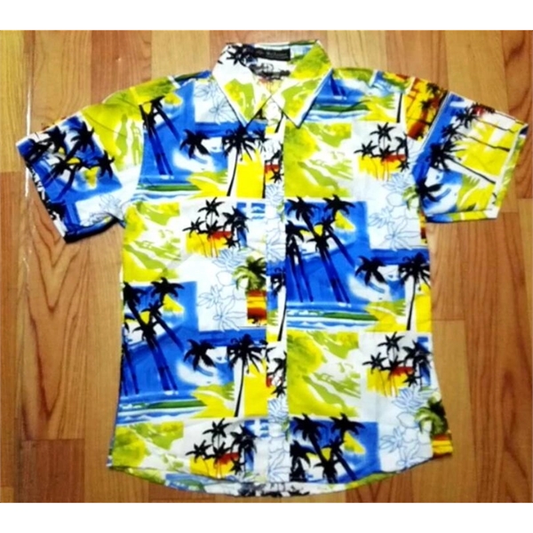 Unisex full color  Imprinted Hawaiian Camp Beach Shirt - Unisex full color  Imprinted Hawaiian Camp Beach Shirt - Image 8 of 22