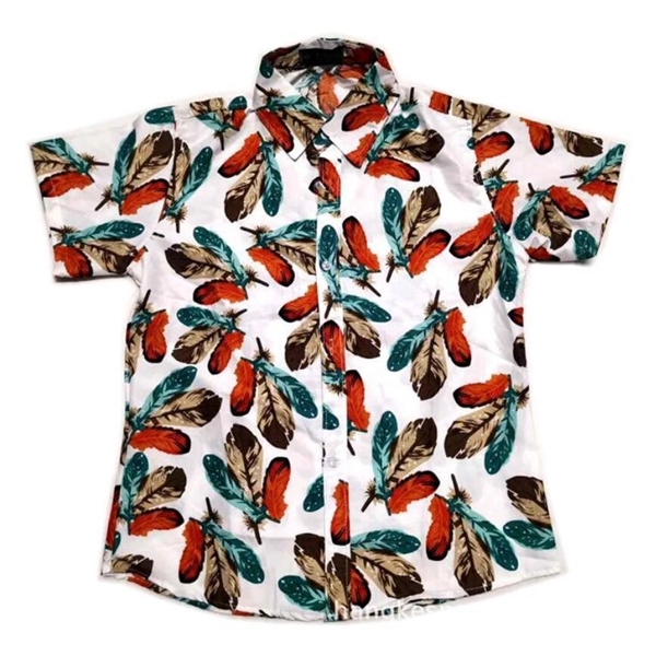 Unisex full color  Imprinted Hawaiian Camp Beach Shirt - Unisex full color  Imprinted Hawaiian Camp Beach Shirt - Image 11 of 22