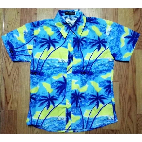 Unisex full color  Imprinted Hawaiian Camp Beach Shirt - Unisex full color  Imprinted Hawaiian Camp Beach Shirt - Image 13 of 22