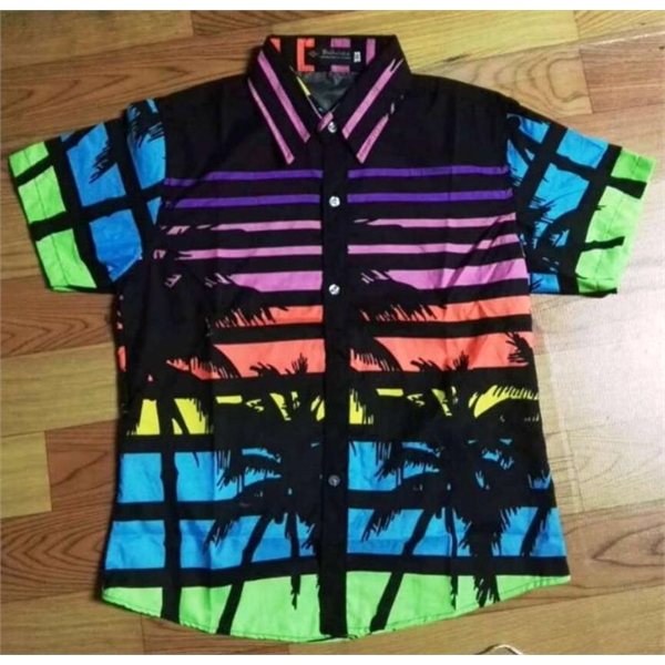 Unisex full color  Imprinted Hawaiian Camp Beach Shirt - Unisex full color  Imprinted Hawaiian Camp Beach Shirt - Image 14 of 22